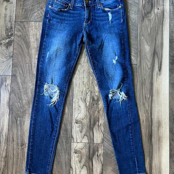 Paige Distressed Skinny Jeans - Picture 2 of 5